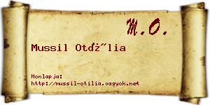 Mussil Otília névjegykártya